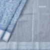 Chanderi Cotton Light Blue Printed Saree