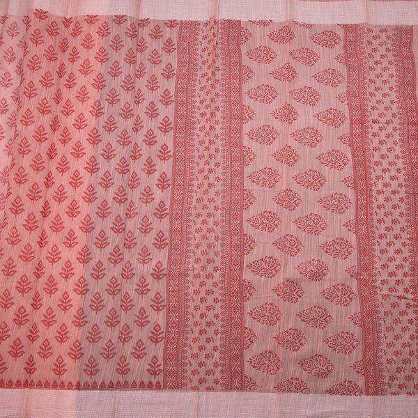 Chanderi Cotton Light Pink Printed Saree 03