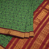 Kalyani Cotton Green Printed Saree With Zari Border