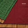 Kalyani Cotton Green Printed Saree With Zari Border