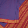 Kalyani Cotton Violet Saree With Small Buttas And Zari Border