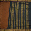 Kalyani Cotton Dark Mustard Saree With Small Buttas And Zari Border
