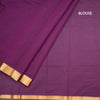 Mangalagiri Cotton Purple Striped Saree With Zari Border