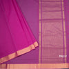 Mangalagiri Cotton Dark Pink Striped Saree With Zari Border