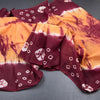 Sungudi Cotton Mustard Yellow Shibori Printed Saree With Blouse
