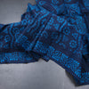 Sungudi Cotton Navy blue Shibori Printed Saree With Blouse