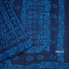 Sungudi Cotton Navy blue Shibori Printed Saree With Blouse