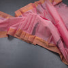 Chettinad Cotton Pink Thread Work Saree With Contrast Border