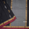 Chettinad Cotton Black Thread Work Saree With Contrast Border