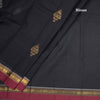Chettinad Cotton Black Thread Work Saree With Contrast Border