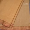 Bengali Cotton Dark Sandal Thread Work Saree
