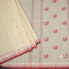 Bengali Cotton Light Yellow Thread Work Saree