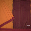 Dharwad Cotton Orange Micro Checked Saree 02