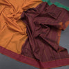 Dharwad Cotton Orange Micro Checked Saree 02