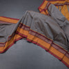 Dharwad Cotton Grey Striped Saree