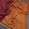 Dharwad Cotton Maroon Striped Saree