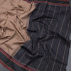Dharwad Cotton Brown Micro Checked Saree