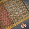 Shot Colour Pochampally Silk Cotton Ikkat Printed Saree 03