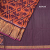 Shot Colour Pochampally Silk Cotton Ikkat Printed Saree 04
