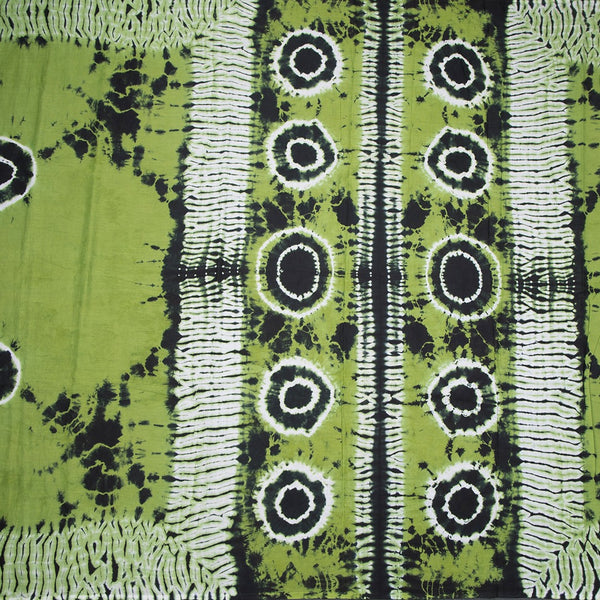 Mul Mul Cotton Parrot Green Shibori Printed Saree - Kumaran Silks