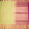 Semi Soft Silk Lime Green Zari Worked Saree