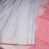 Semi Soft Silk Light Grey Zari Worked Saree