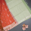 Semi Soft Silk Orange Zari Worked Saree 02