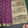 Semi Soft Silk Purple Zari Worked Saree 03