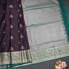 Semi Soft Silk Very Dark Purple Zari Worked Saree