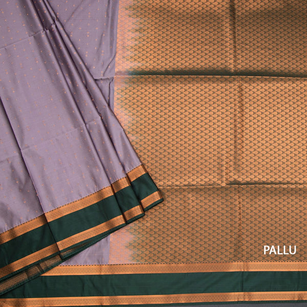 Semi Soft Silk Light Purple Zari Worked Saree