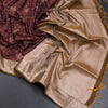 Semi Soft Silk Maroon Zari Worked Saree 04