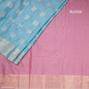 Semi Soft Silk Powder Blue Zari Worked Saree 02