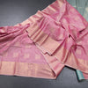 Semi Soft Silk Pink Zari Worked Saree