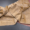 Semi Soft Silk Peanut Brown Zari Worked Saree