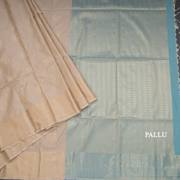 Semi Soft Silk Sandal Zari Worked Saree