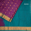 Semi Soft Silk Dark Pink Zari Worked Saree