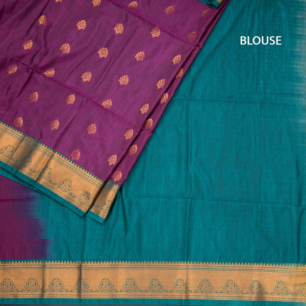 Semi Soft Silk Dark Pink Zari Worked Saree