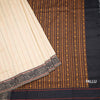 Poly Cotton Cream Thread Striped Saree And Thread Border