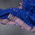 Poly Cotton Ink Blue Saree With Thread Buttas And Thread Border