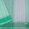 Gadwal Cotton Sea Green Zari Stripes Saree