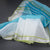 Gadwal Cotton Sky Blue Plain Saree