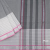 Gadwal Cotton Grey Plain Saree