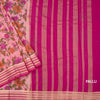 Semi Mysore Silk Light Pink Floral Printed Saree And Zari Border