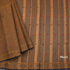 Bengal Cotton Golden Brown Saree With Thread Buttas