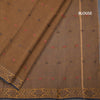 Bengal Cotton Golden Brown Saree With Thread Buttas