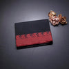 Bengal Cotton Black Saree With Thread Buttas