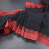 Bengal Cotton Black Saree With Thread Buttas