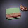 Bengal Cotton Pista Green Saree With Thread Buttas