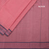 Bengal Cotton Rose Pink Plain Saree