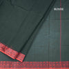 Bengal Cotton Bottle Green Plain Saree
